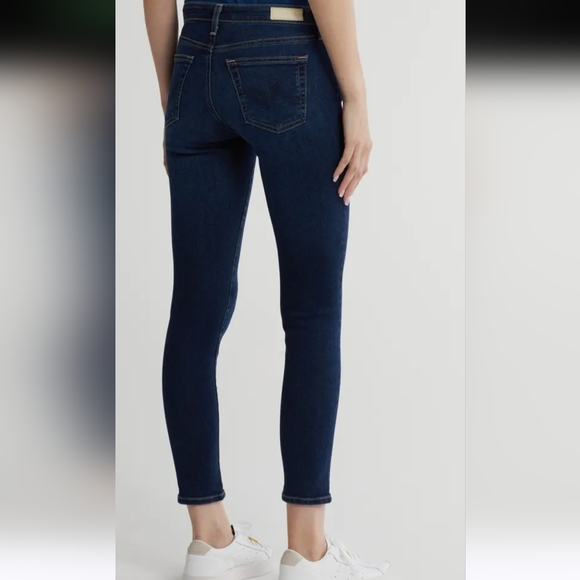 AG B-Type 01 Legging Ankle: Blue Mid Rise Skinny Stretch Jeans, Size 26×28 - Picture 3 of 14